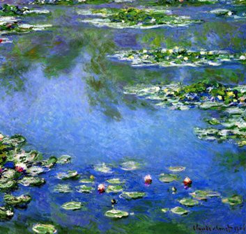 C. Monet. Ninfee blu